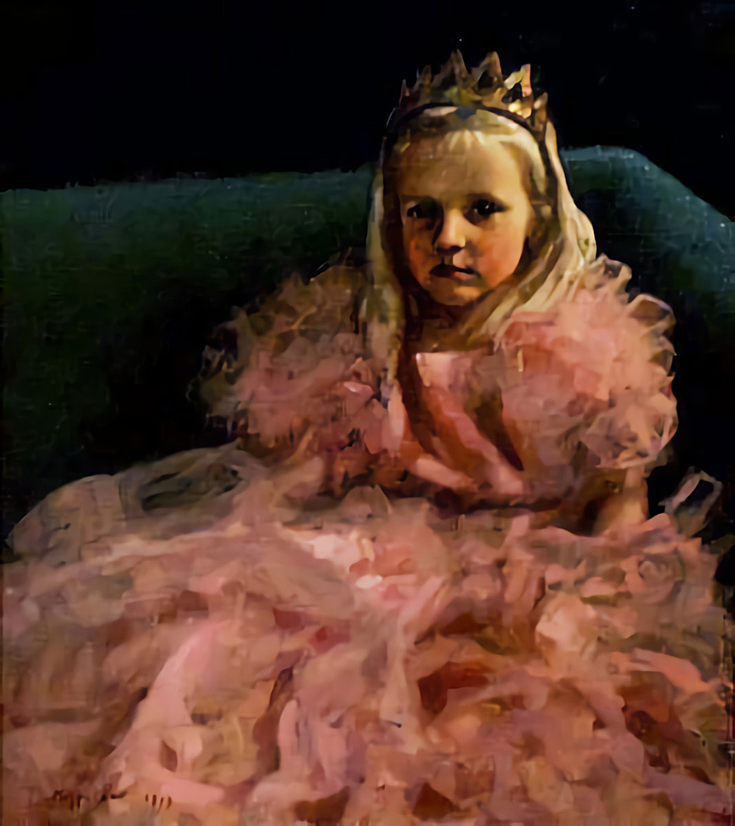 portrait: 'Mathilde' oil on canvas by Dutch painter Frans Koppelaar.