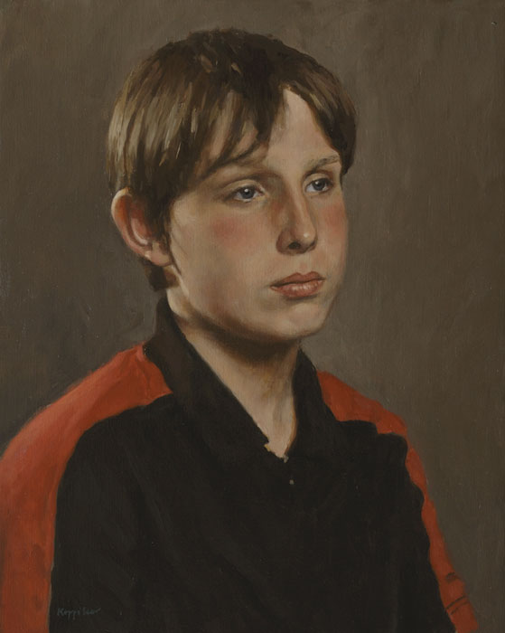 portrait: 'Laurens' oil on canvas by Dutch painter Frans Koppelaar.